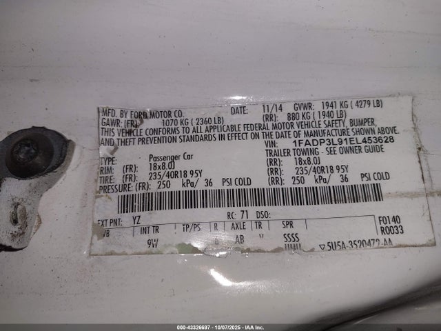 Ford FOCUS ST 2014 1FADP3L91EL453628 Image 9