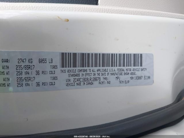 2020 CHRYSLER PACIFICA 2C4RC1BG9LR128679 Photo 8