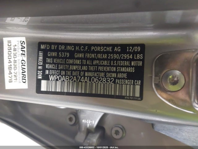 2010 PORSCHE PANAMERA WP0AB2A74AL062832 Photo 8