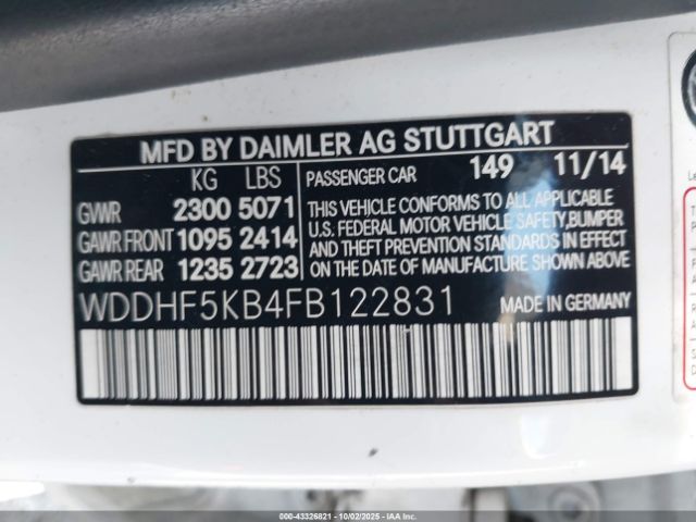 2015 MERCEDES-BENZ E 350 WDDHF5KB4FB122831 Photo 8