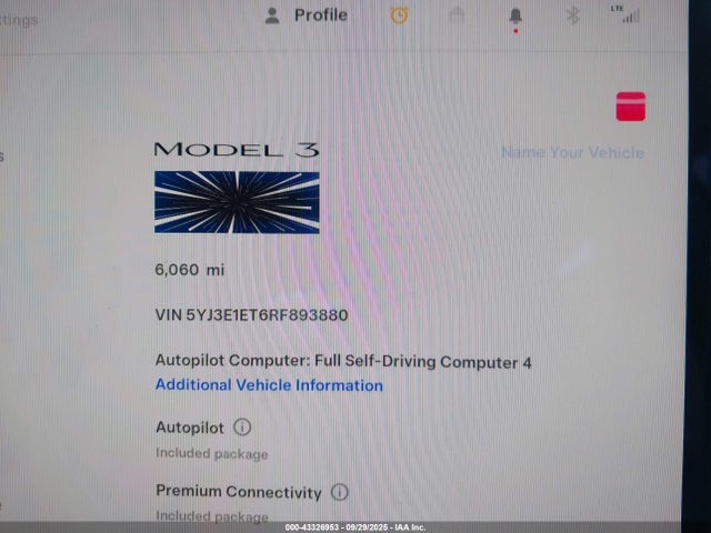 2024 TESLA MODEL 3 5YJ3E1ET6RF893880 Photo 6