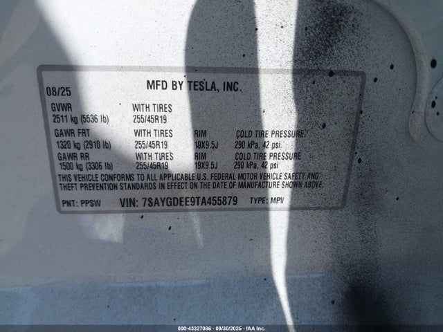 2026 TESLA MODEL Y 7SAYGDEE9TA455879 Photo 8
