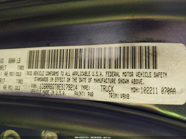 1C6RR6GT8ES179214 RAM 1500