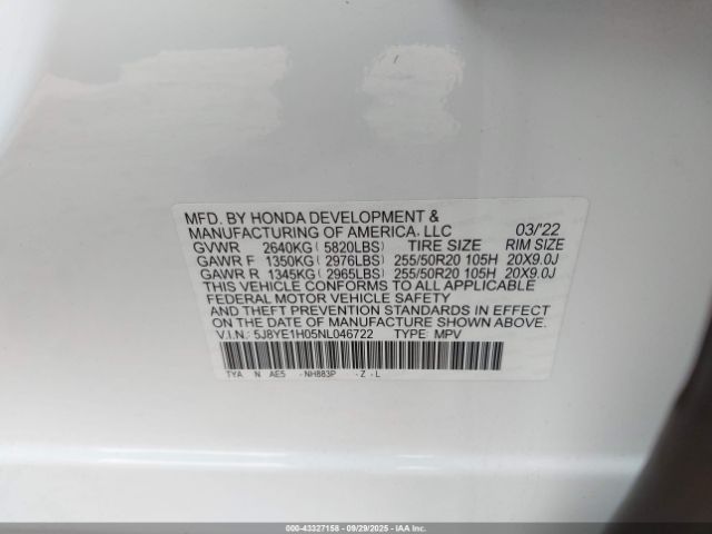 2022 ACURA MDX 5J8YE1H05NL046722 Photo 8