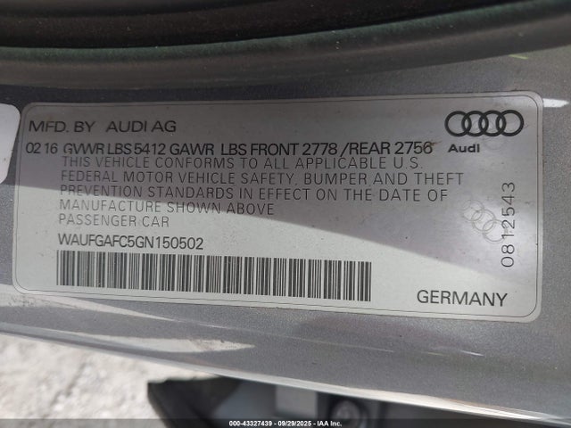 2016 AUDI A6 WAUFGAFC5GN150502 Photo 8
