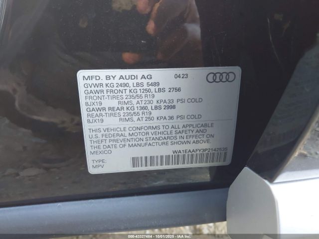 2023 AUDI Q5 WA1EAAFY3P2142535 Photo 8