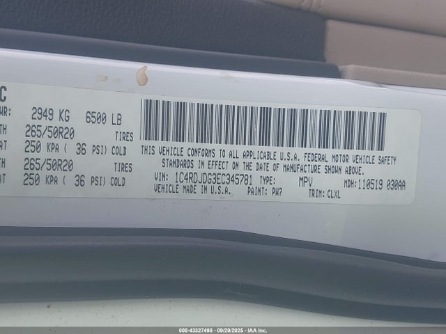 Dodge 2014 2014 1C4RDJDG3EC345781 Image 9