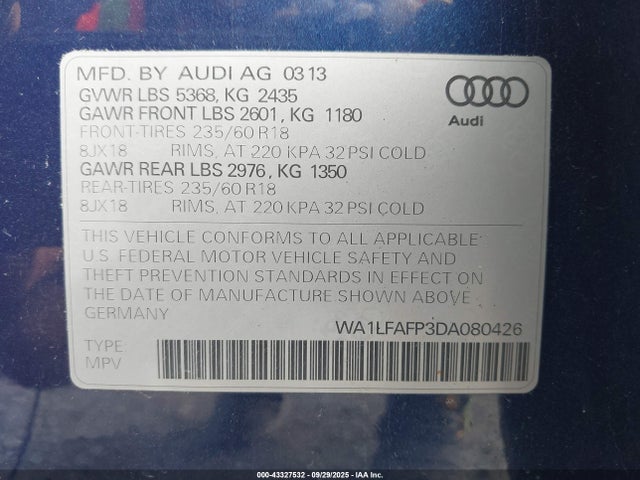 2013 AUDI Q5 WA1LFAFP3DA080426 Photo 8