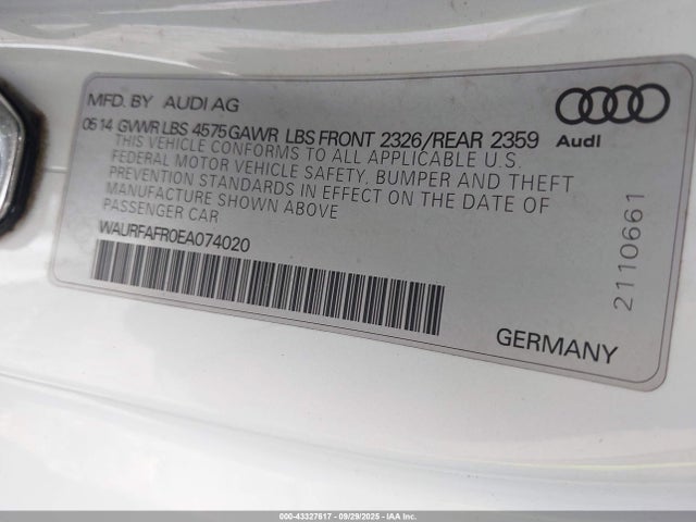 2014 AUDI A5 WAURFAFR0EA074020 Photo 8