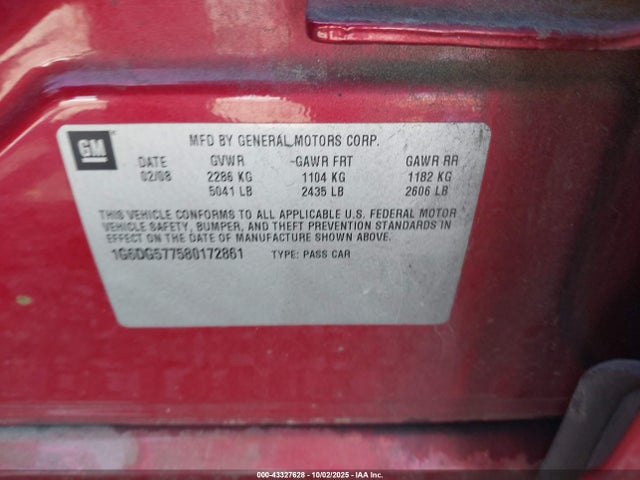 2008 CADILLAC CTS 1G6DG577580172861 Photo 8