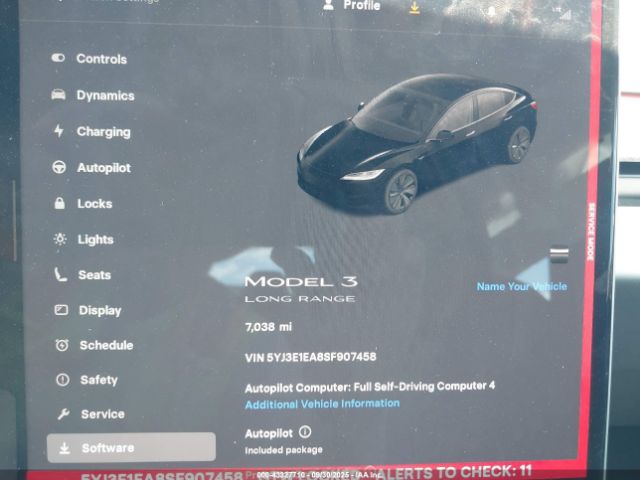 2025 TESLA MODEL 3 5YJ3E1EA8SF907458 Photo 6