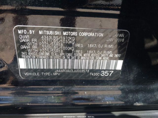 2018 MITSUBISHI OUTLANDER SPORT JA4AR3AU3JU003573 Photo 8