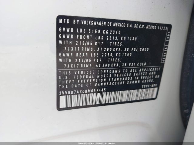 2024 VOLKSWAGEN TIGUAN 3VVRB7AX0RM057445 Photo 8