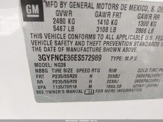 2014 CADILLAC SRX 3GYFNCE36ES572989 Photo 8