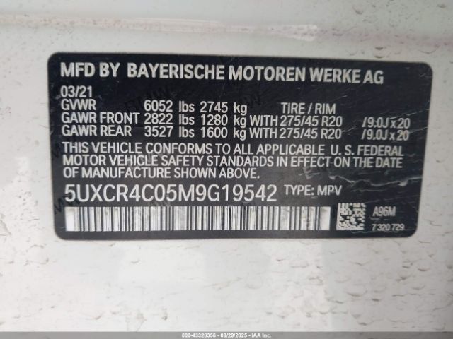 2021 BMW X5 5UXCR4C05M9G19542 Photo 8