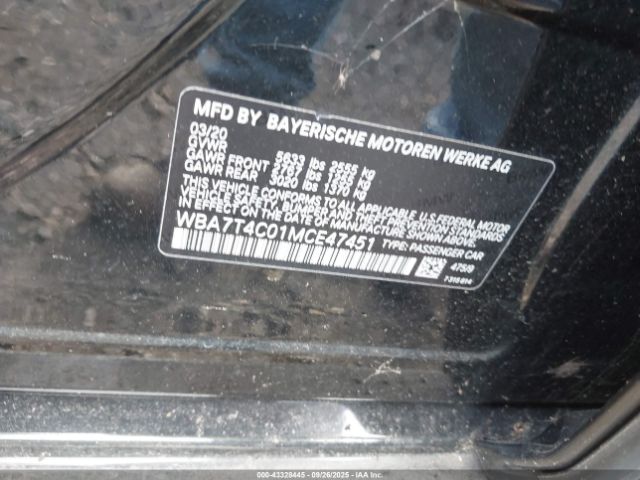 2021 BMW 740I WBA7T4C01MCE47451 Photo 8