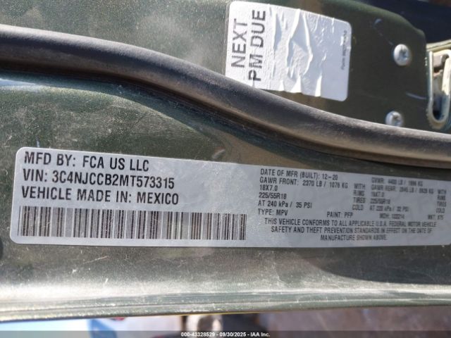 2021 JEEP COMPASS 3C4NJCCB2MT573315 Photo 8