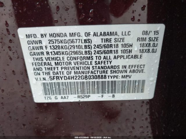2016 ACURA MDX 5FRYD4H22GB030888 Photo 8