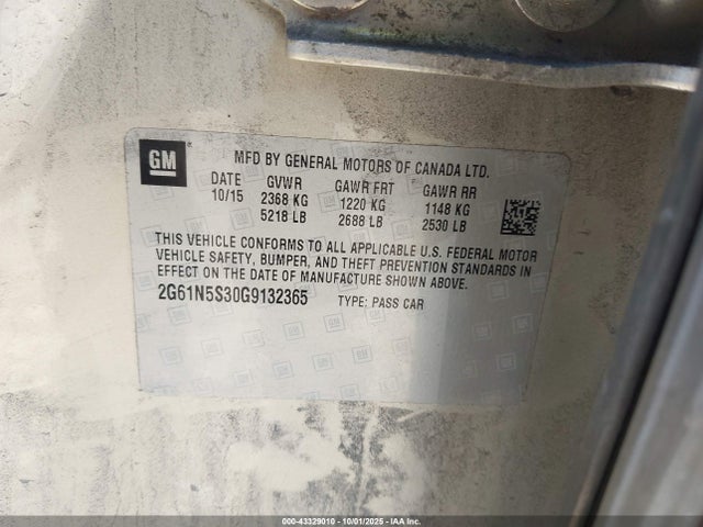 2016 CADILLAC XTS 2G61N5S30G9132365 Photo 8