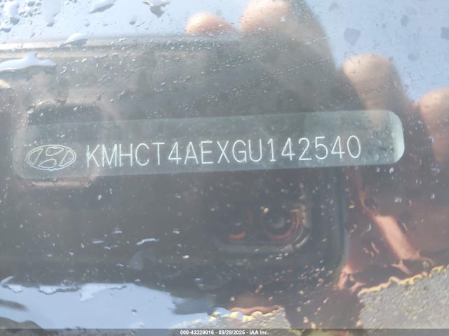 2016 Hyundai Accent Se მანქანა იყიდება აუქციონზე, vin: KMHCT4AEXGU142540, აუქციონის ნომერი: 43329016