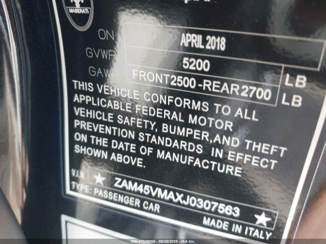 2018 MASERATI GRANTURISMO ZAM45VMAXJ0307563 Photo 8