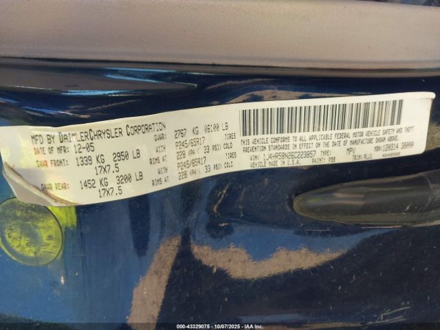 2006 JEEP GRAND CHEROKEE 1J4HR58N26C223857 Photo 8