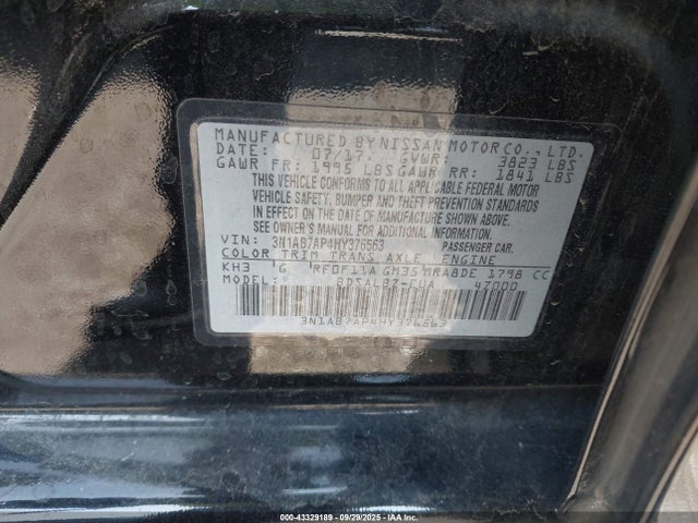 3N1AB7AP4HY376563 Nissan 2017
