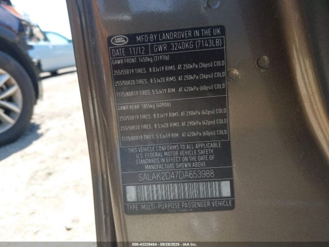 2013 LAND ROVER LR4 SALAK2D47DA653988 Photo 8