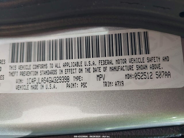 1C4PJLAS4GW329398 Jeep 2016