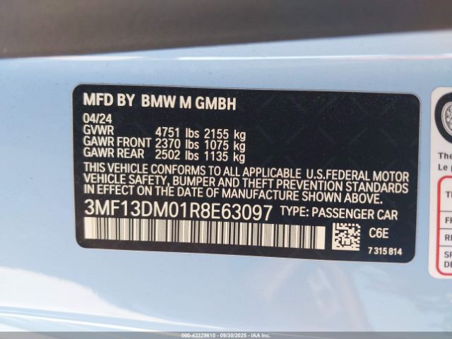 2024 BMW M2 3MF13DM01R8E63097 Photo 8