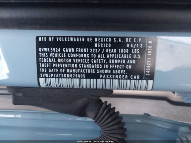 2013 VOLKSWAGEN BEETLE 3VWJP7AT9DM676805 Photo 8