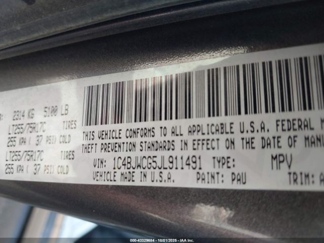 2018 JEEP WRANGLER JK 1C4BJWCG5JL911491 Photo 8