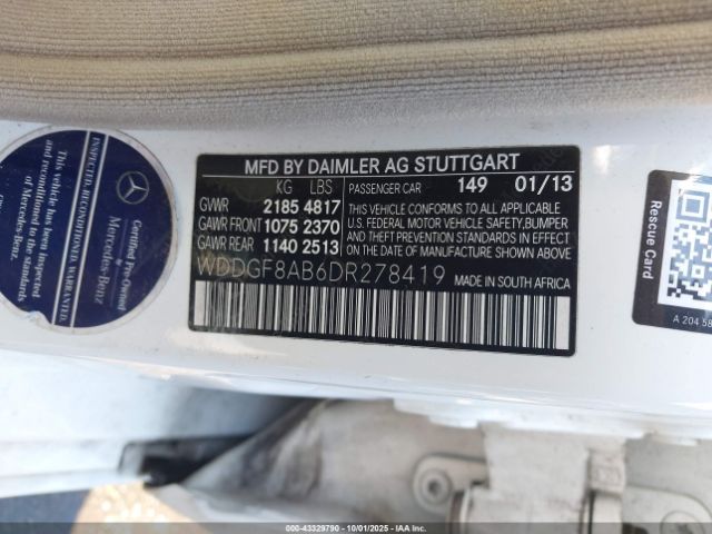 2013 MERCEDES-BENZ C 300 WDDGF8AB6DR278419 Photo 8