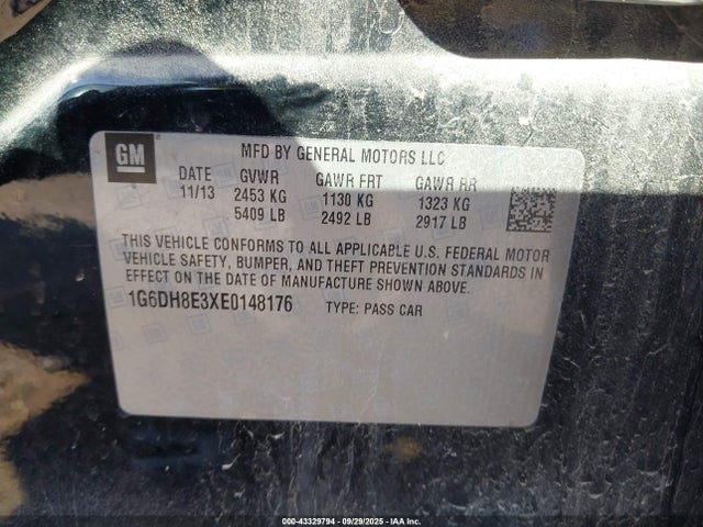 2014 CADILLAC CTS 1G6DH8E3XE0148176 Photo 8