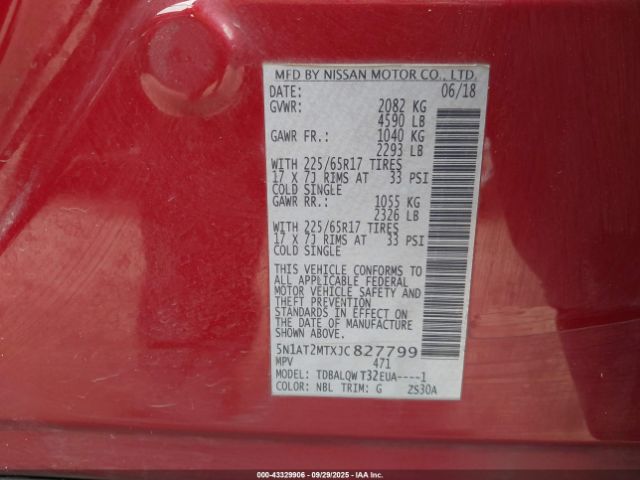 2018 NISSAN ROGUE 5N1AT2MTXJC827799 Photo 8