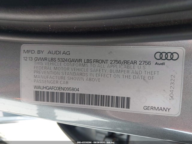 2014 AUDI A6 WAUHGAFC0EN095804 Photo 8