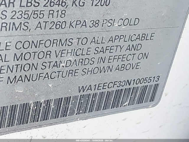 2022 AUDI Q3 WA1EECF30N1005513 Photo 8
