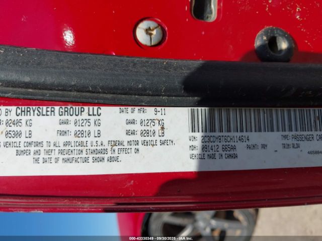 2012 DODGE CHALLENGER 2C3CDYBT6CH114614 Photo 8