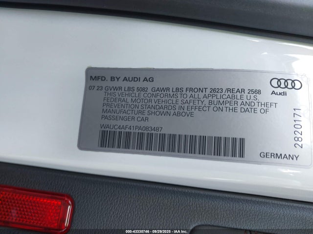 2023 AUDI S4 WAUC4AF41PA083487 Photo 8