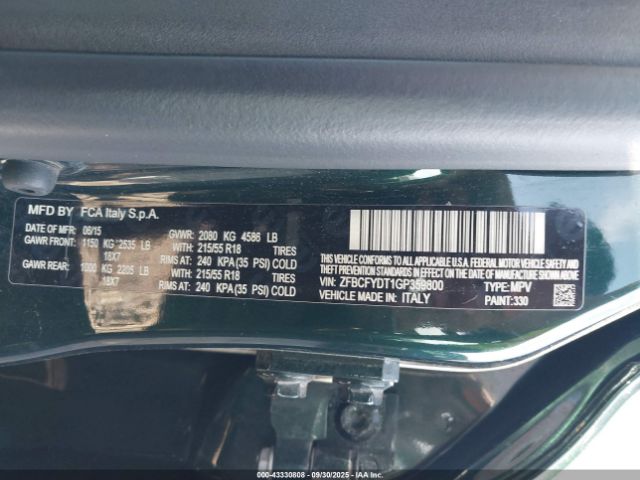 2016 FIAT 500X ZFBCFYDT1GP359800 Photo 8