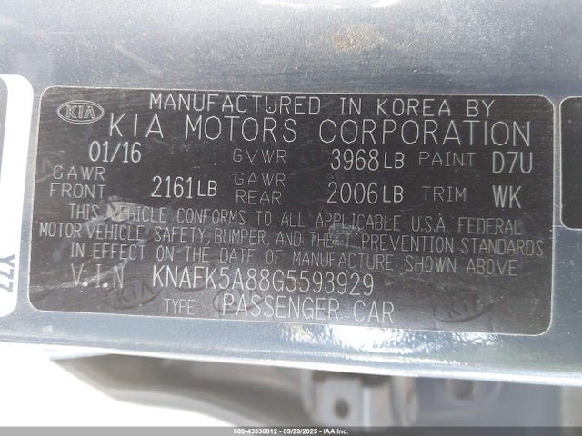 KIA gdi nu 2016 KNAFK5A88G5593929 Image 9