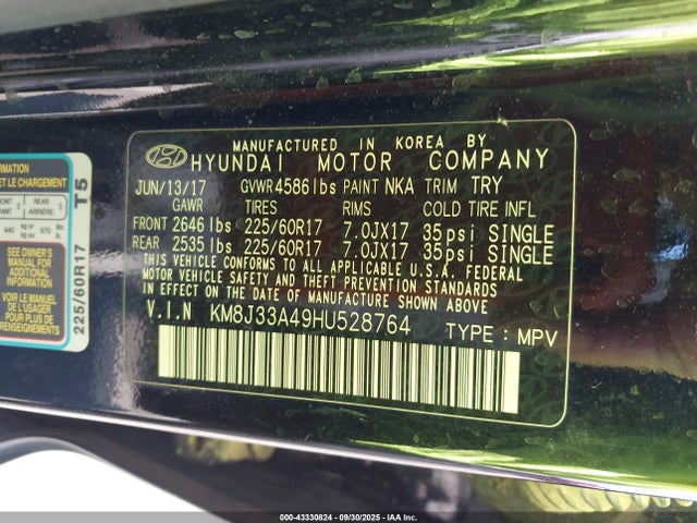 Hyundai gdi nu 2017 KM8J33A49HU528764 Image 9
