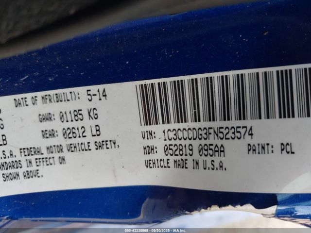 2015 CHRYSLER 200 1C3CCCDG3FN523574 Photo 8