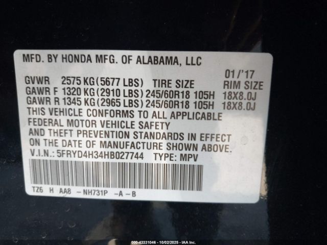 2017 ACURA MDX 5FRYD4H34HB027744 Photo 8