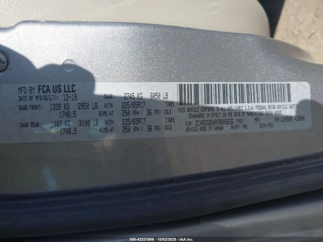 2019 DODGE GRAND CARAVAN 2C4RDGBGXKR805656 Photo 8