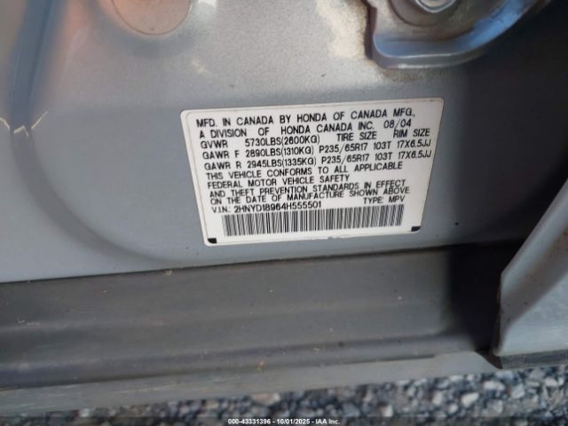 2004 ACURA MDX 2HNYD18964H555501 Photo 8