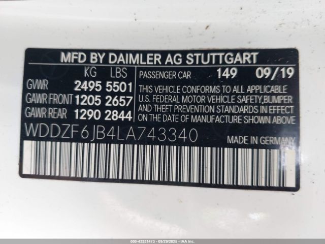 2020 MERCEDES-BENZ E 450 WDDZF6JB4LA743340 Photo 8
