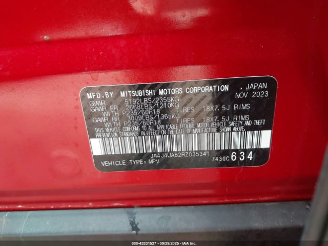 2024 MITSUBISHI OUTLANDER JA4J4UA82RZ035341 Photo 8