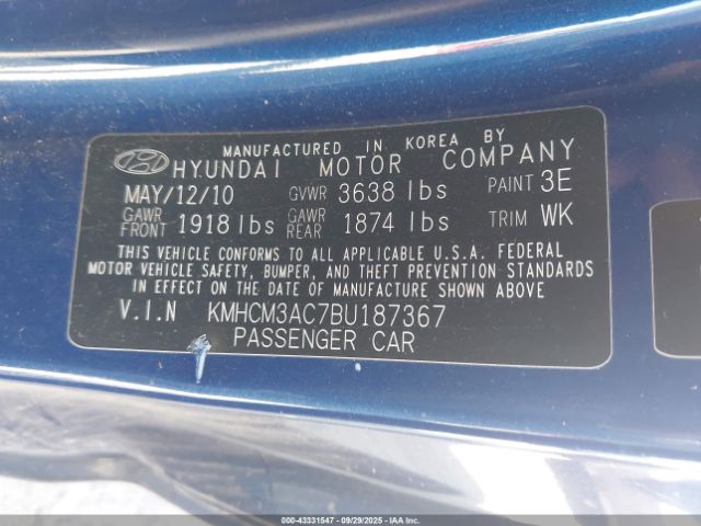 2011 HYUNDAI ACCENT KMHCM3AC7BU187367 Photo 8