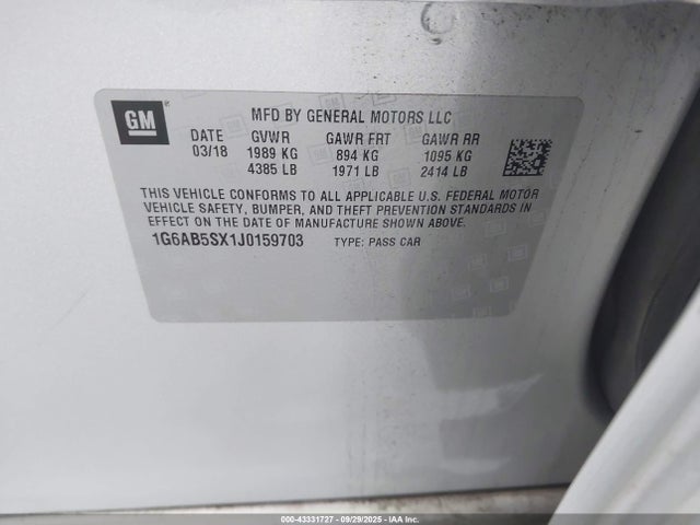 2018 CADILLAC ATS 1G6AB5SX1J0159703 Photo 8